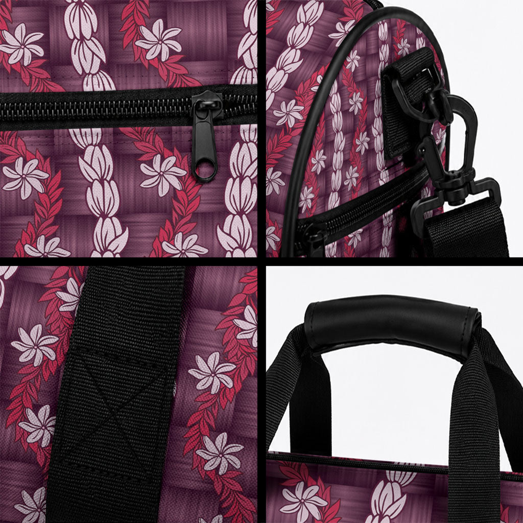 Pikake Maile Tiare Lei Duffle Bag Akala Lauhala Pattern LT01 - Polynesian Pride