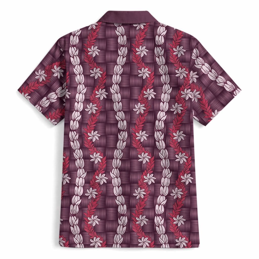Pikake Maile Tiare Lei Hawaiian Shirt Akala Lauhala Pattern LT01 - Polynesian Pride