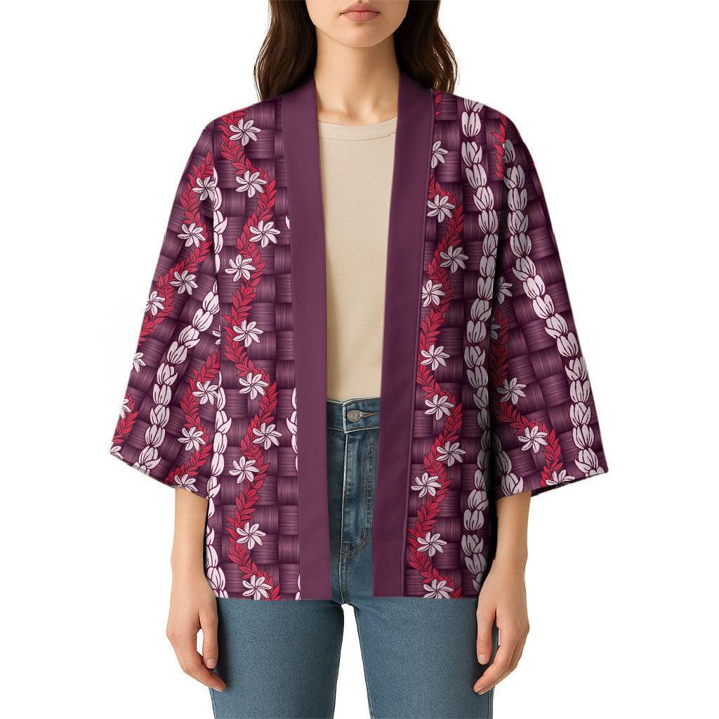 Pikake Maile Tiare Lei Kimono Akala Lauhala Pattern LT01 - Polynesian Pride
