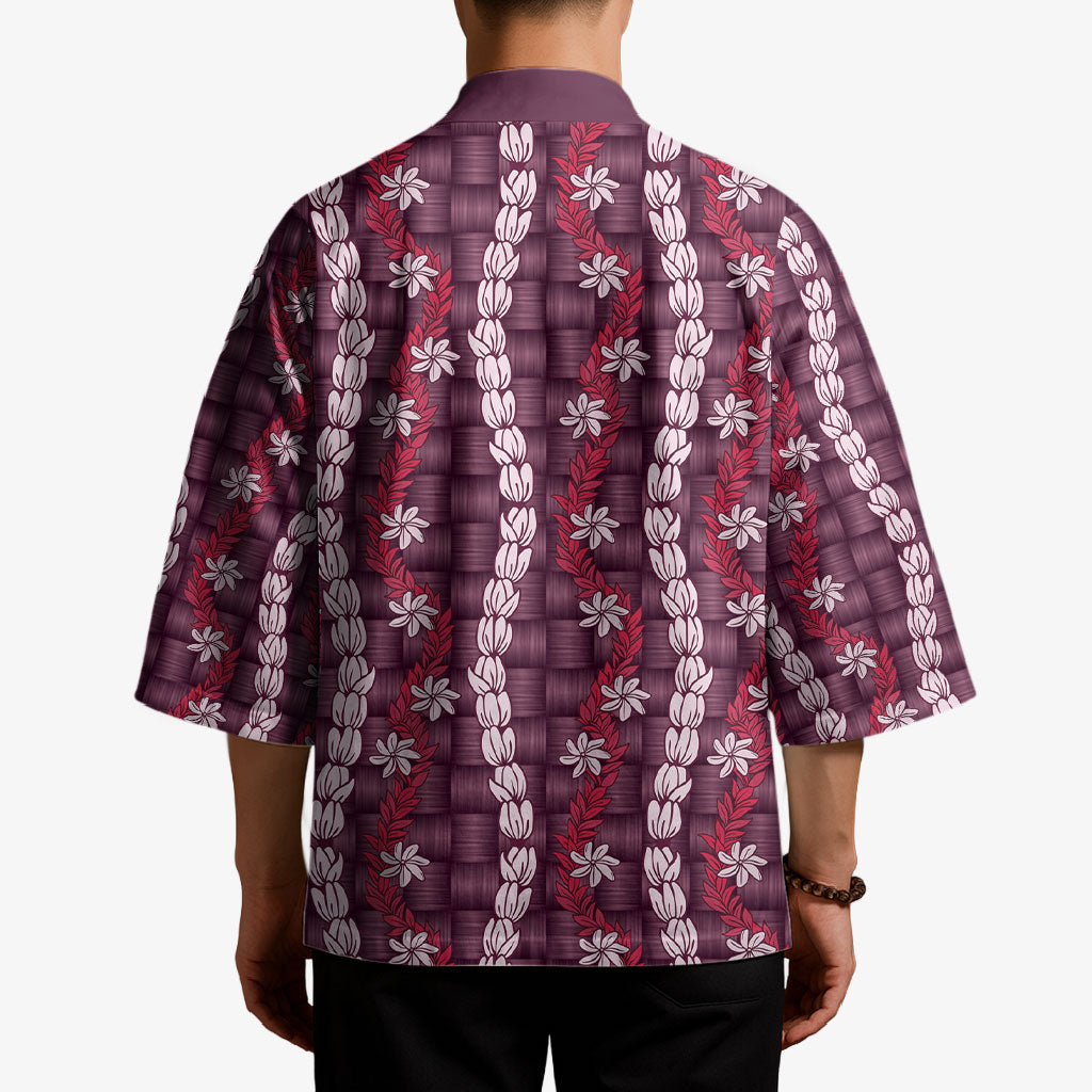 Pikake Maile Tiare Lei Kimono Akala Lauhala Pattern LT01 - Polynesian Pride