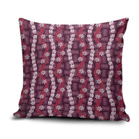 Pikake Maile Tiare Lei Pillow Cover Akala Lauhala Pattern LT01 Pink - Polynesian Pride