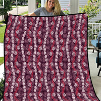 Pikake Maile Tiare Lei Quilt Akala Lauhala Pattern LT01 Pink - Polynesian Pride