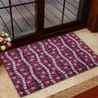 Pikake Maile Tiare Lei Rubber Doormat Akala Lauhala Pattern LT01 - Polynesian Pride