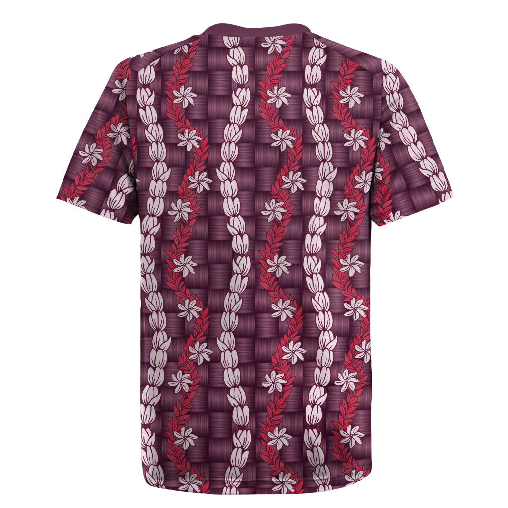 Pikake Maile Tiare Lei Rugby Jersey Akala Lauhala Pattern LT01 - Polynesian Pride