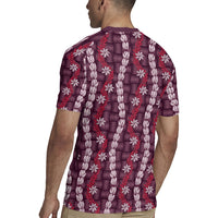 Pikake Maile Tiare Lei Rugby Jersey Akala Lauhala Pattern LT01 - Polynesian Pride
