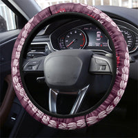 Pikake Maile Tiare Lei Steering Wheel Cover Akala Lauhala Pattern LT01 - Polynesian Pride