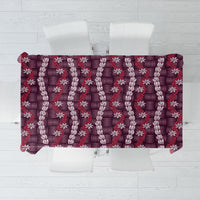 Pikake Maile Tiare Lei Tablecloth Akala Lauhala Pattern LT01 Pink - Polynesian Pride