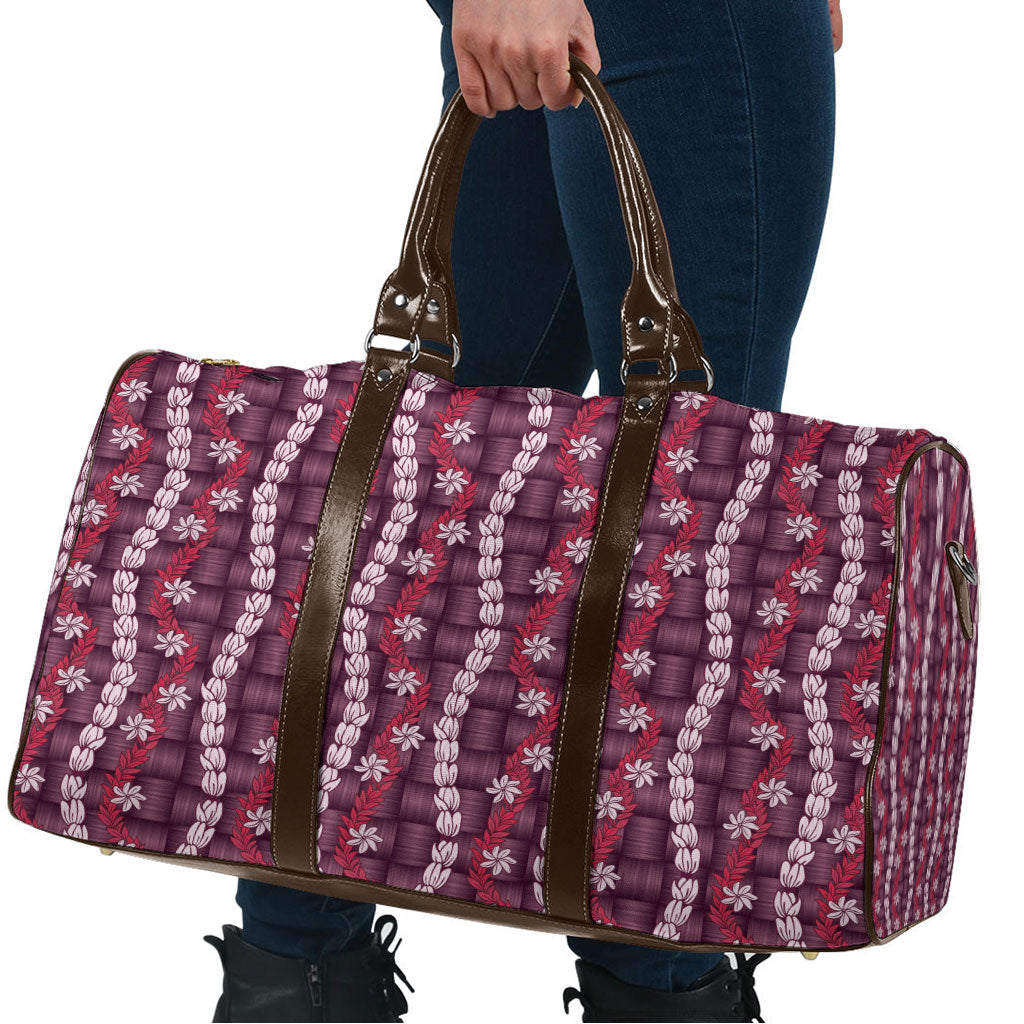 Pikake Maile Tiare Lei Travel Bag Akala Lauhala Pattern LT01 - Polynesian Pride