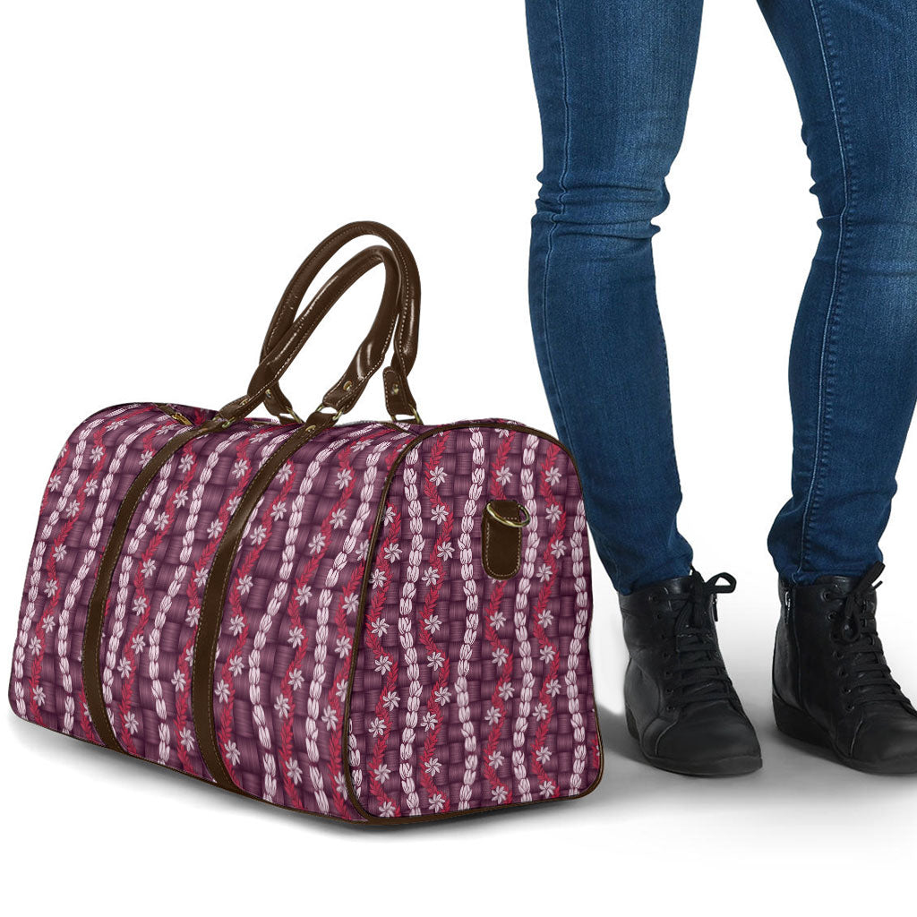 Pikake Maile Tiare Lei Travel Bag Akala Lauhala Pattern LT01 - Polynesian Pride