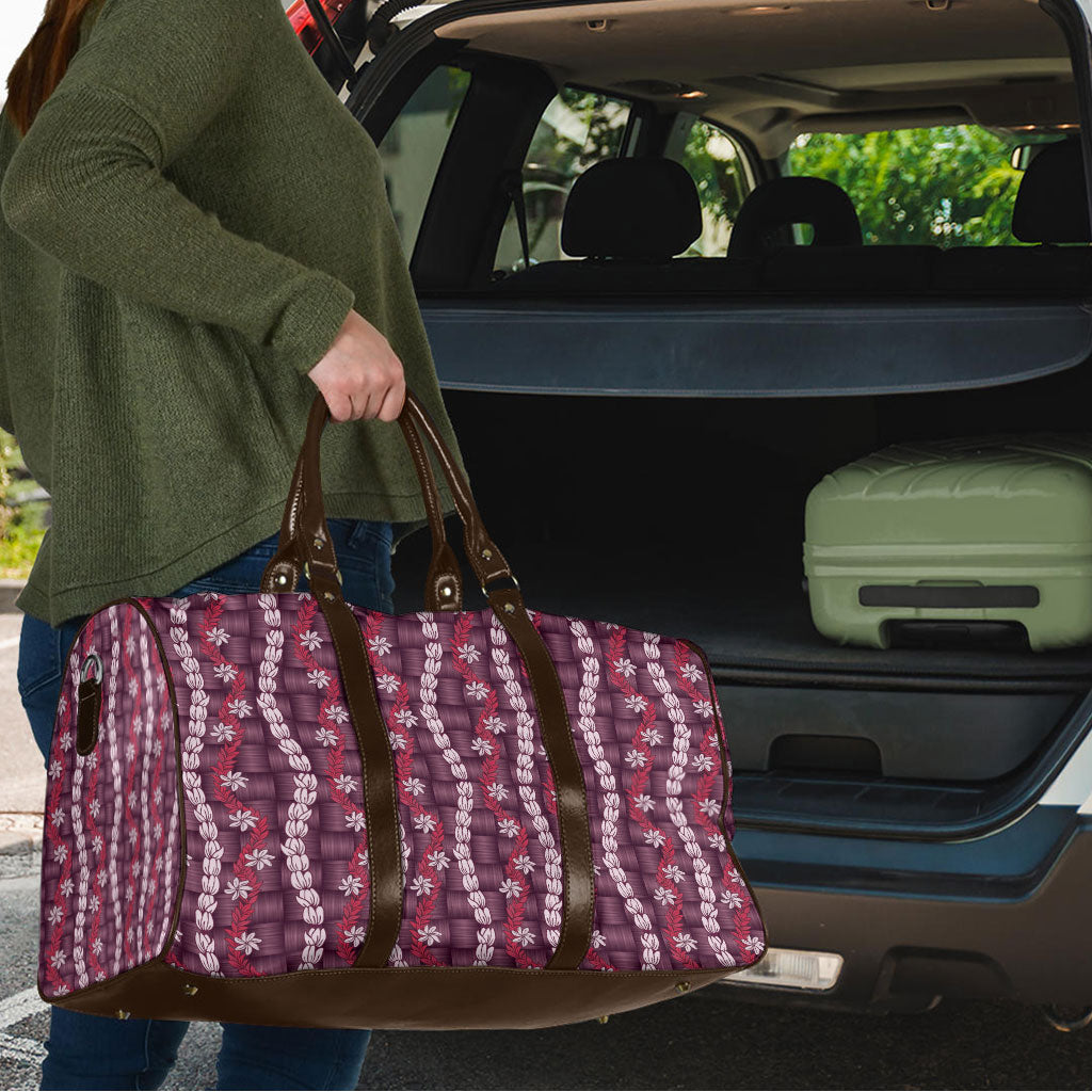 Pikake Maile Tiare Lei Travel Bag Akala Lauhala Pattern LT01 - Polynesian Pride