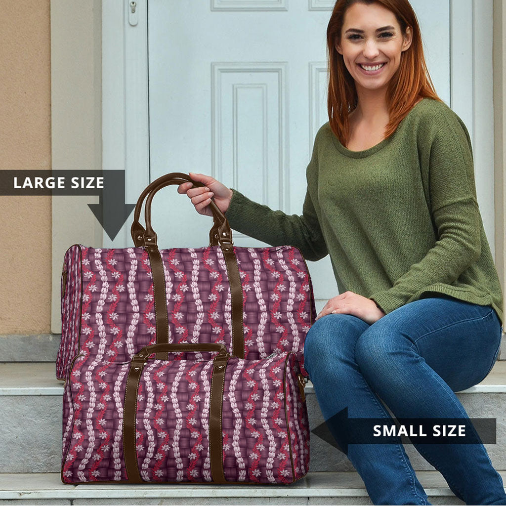 Pikake Maile Tiare Lei Travel Bag Akala Lauhala Pattern LT01 - Polynesian Pride