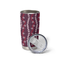 Pikake Maile Tiare Lei Tumbler Cup Akala Lauhala Pattern LT01 - Polynesian Pride