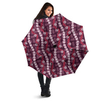 Pikake Maile Tiare Lei Umbrella Akala Lauhala Pattern LT01 - Polynesian Pride