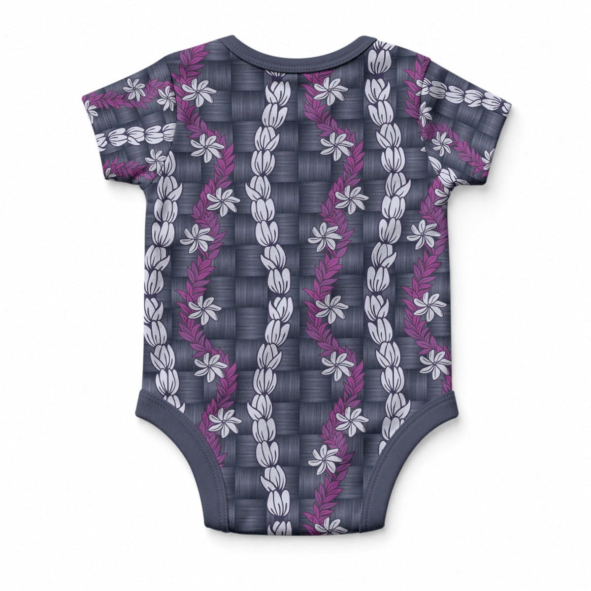 Pikake Maile Tiare Lei Baby Onesie Poni Lauhala Pattern LT01 - Polynesian Pride