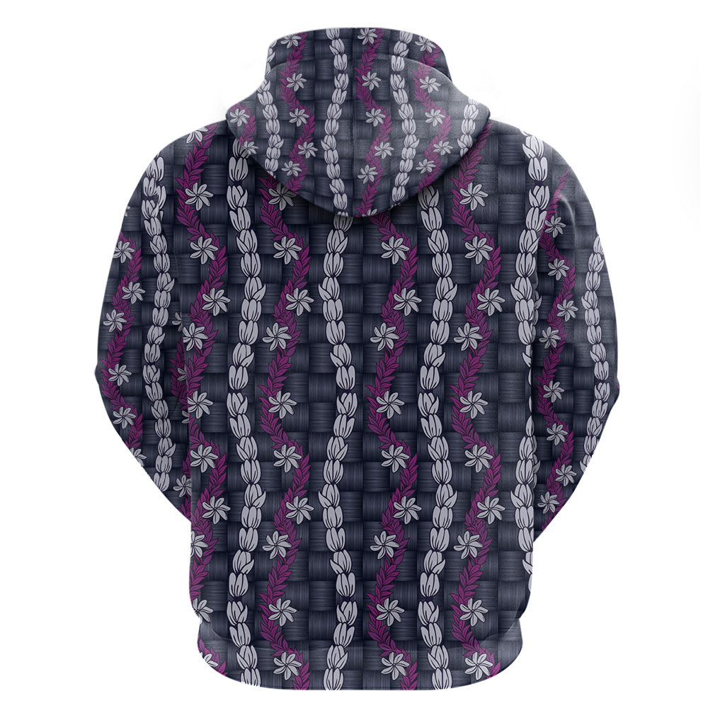 Pikake Maile Tiare Lei Hoodie Poni Lauhala Pattern LT01 - Polynesian Pride