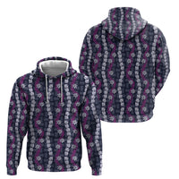 Pikake Maile Tiare Lei Hoodie Poni Lauhala Pattern LT01 - Polynesian Pride