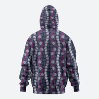 Pikake Maile Tiare Lei Hoodie Poni Lauhala Pattern LT01 - Polynesian Pride