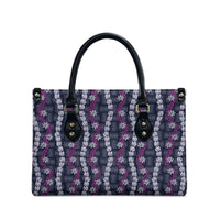 Pikake Maile Tiare Lei Leather Bag Poni Lauhala Pattern LT01 - Polynesian Pride