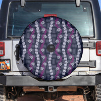 Pikake Maile Tiare Lei Spare Tire Cover Poni Lauhala Pattern LT01 Purple - Polynesian Pride
