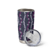 Pikake Maile Tiare Lei Tumbler Cup Poni Lauhala Pattern LT01 - Polynesian Pride
