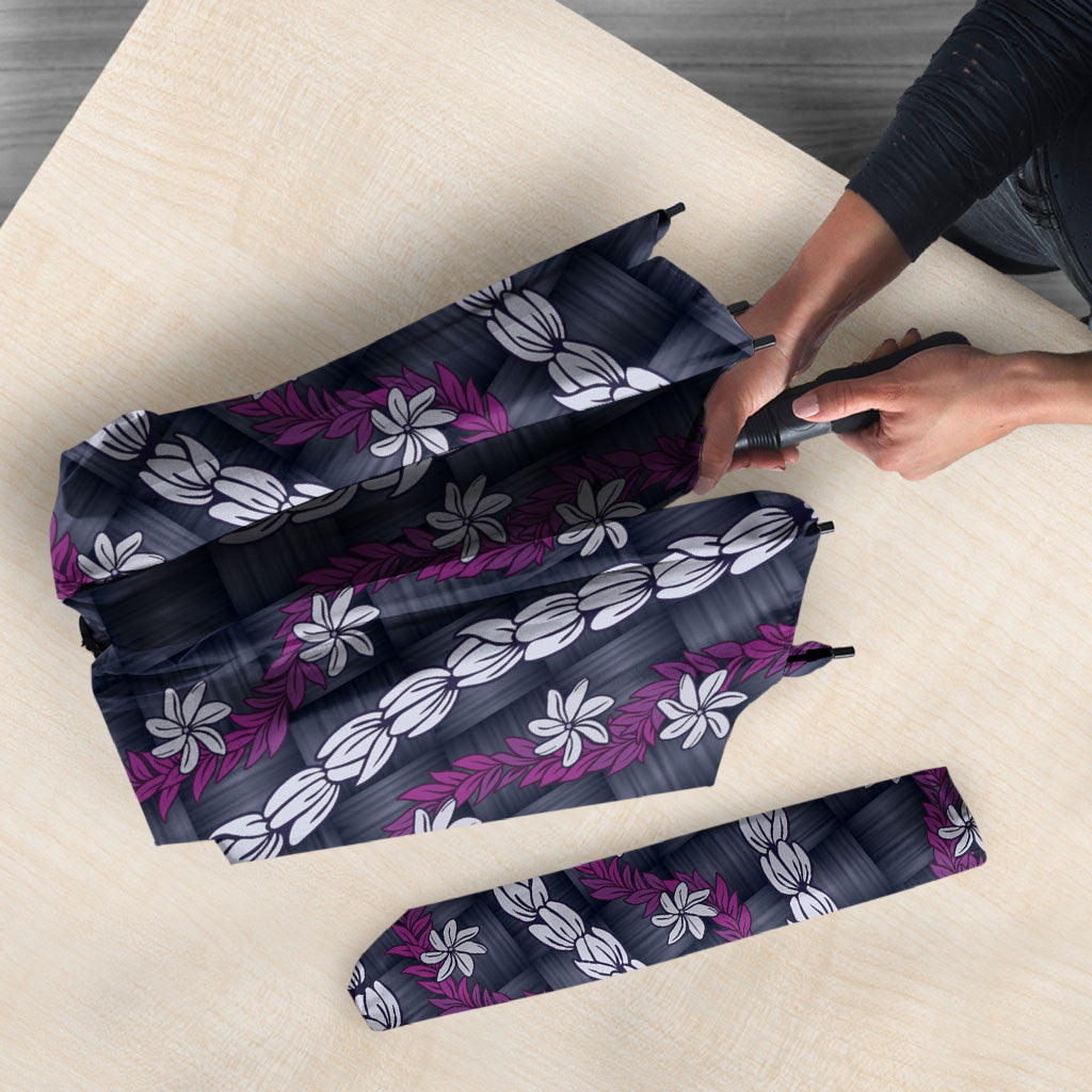 Pikake Maile Tiare Lei Umbrella Poni Lauhala Pattern LT01 - Polynesian Pride