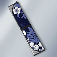 Hawaiian Hibiscus Tribal Floral Blue Auto Sun Shade Polynesian Tapa Pattern LT01 - Polynesian Pride