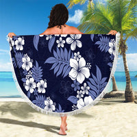 Hawaiian Hibiscus Tribal Floral Blue Beach Blanket Polynesian Tapa Pattern LT01 - Polynesian Pride