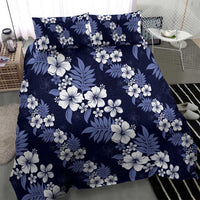 Hawaiian Hibiscus Tribal Floral Blue Bedding Set Polynesian Tapa Pattern LT01 - Polynesian Pride