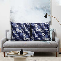 Hawaiian Hibiscus Tribal Floral Blue Pillow Cover Polynesian Tapa Pattern LT01 - Polynesian Pride