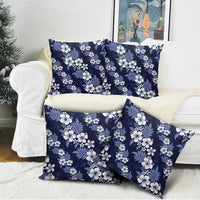 Hawaiian Hibiscus Tribal Floral Blue Pillow Cover Polynesian Tapa Pattern LT01 - Polynesian Pride