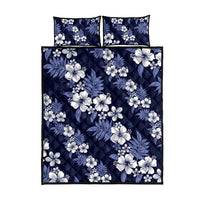Hawaiian Hibiscus Tribal Floral Blue Quilt Bed Set Polynesian Tapa Pattern LT01 - Polynesian Pride
