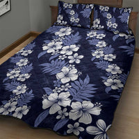 Hawaiian Hibiscus Tribal Floral Blue Quilt Bed Set Polynesian Tapa Pattern LT01 - Polynesian Pride