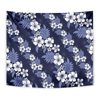 Hawaiian Hibiscus Tribal Floral Blue Tapestry Polynesian Tapa Pattern LT01 - Polynesian Pride