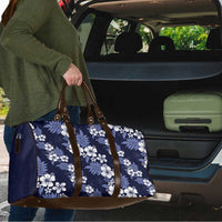 Hawaiian Hibiscus Tribal Floral Blue Travel Bag Polynesian Tapa Pattern LT01 - Polynesian Pride