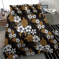 Hawaiian Hibiscus Tribal Floral Brown Bedding Set Polynesian Tapa Pattern LT01 - Polynesian Pride