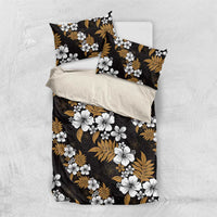 Hawaiian Hibiscus Tribal Floral Brown Bedding Set Polynesian Tapa Pattern LT01 US Twin 172cm x 218cm Brown - Polynesian Pride
