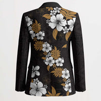 Hawaiian Hibiscus Tribal Floral Brown Blazer Polynesian Tapa Pattern LT01 - Polynesian Pride
