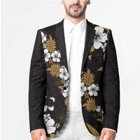 Hawaiian Hibiscus Tribal Floral Brown Blazer Polynesian Tapa Pattern LT01 - Polynesian Pride