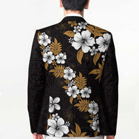 Hawaiian Hibiscus Tribal Floral Brown Blazer Polynesian Tapa Pattern LT01 - Polynesian Pride