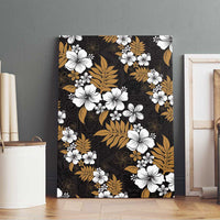 Hawaiian Hibiscus Tribal Floral Brown Canvas Wall Art Polynesian Tapa Pattern LT01 - Polynesian Pride