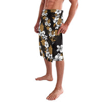 Hawaiian Hibiscus Tribal Floral Brown Lavalava Polynesian Tapa Pattern LT01 - Polynesian Pride
