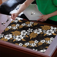 Hawaiian Hibiscus Tribal Floral Brown Puzzle Polynesian Tapa Pattern LT01 - Polynesian Pride