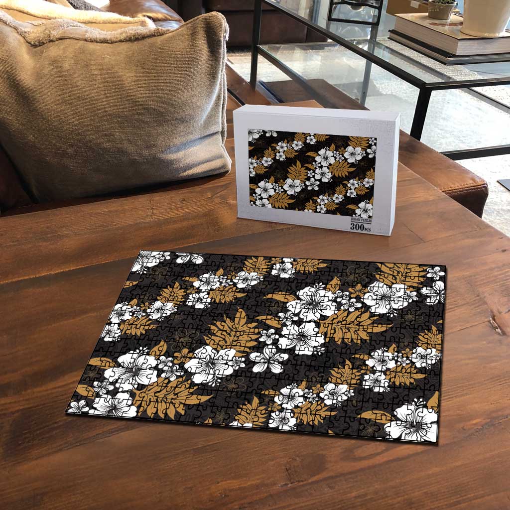 Hawaiian Hibiscus Tribal Floral Brown Puzzle Polynesian Tapa Pattern LT01 - Polynesian Pride