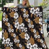 Hawaiian Hibiscus Tribal Floral Brown Quilt Polynesian Tapa Pattern LT01 Brown - Polynesian Pride