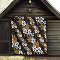 Hawaiian Hibiscus Tribal Floral Brown Quilt Polynesian Tapa Pattern LT01 - Polynesian Pride