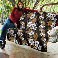Hawaiian Hibiscus Tribal Floral Brown Quilt Polynesian Tapa Pattern LT01 - Polynesian Pride
