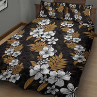 Hawaiian Hibiscus Tribal Floral Brown Quilt Bed Set Polynesian Tapa Pattern LT01 - Polynesian Pride