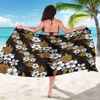 Hawaiian Hibiscus Tribal Floral Brown Sarong Polynesian Tapa Pattern LT01 - Polynesian Pride