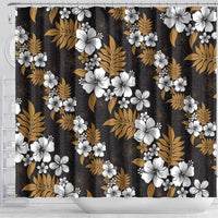 Hawaiian Hibiscus Tribal Floral Brown Shower Curtain Polynesian Tapa Pattern LT01 - Polynesian Pride