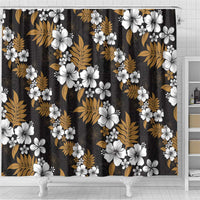 Hawaiian Hibiscus Tribal Floral Brown Shower Curtain Polynesian Tapa Pattern LT01 - Polynesian Pride